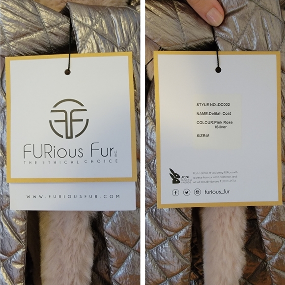 NWOT Reversible Faux Fur Coat - Picture 13 of 13